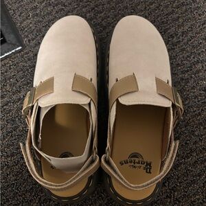 Dr. Martens Jorge II Cream and Brown Mules